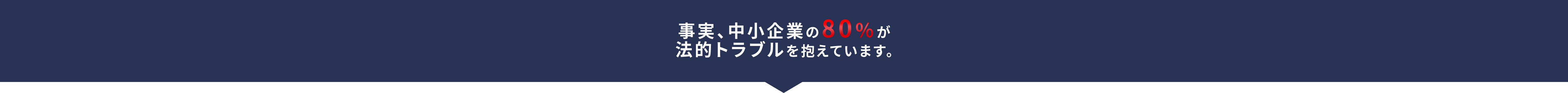 事実、中小企業の80%が 法的トラブルを抱えています。