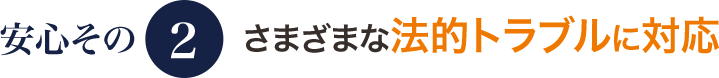 安心その2さまざまな法的トラブルに対応